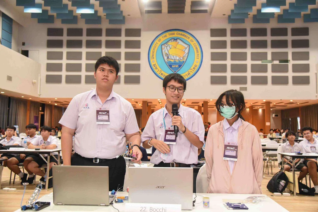 Presenting a project at a competition