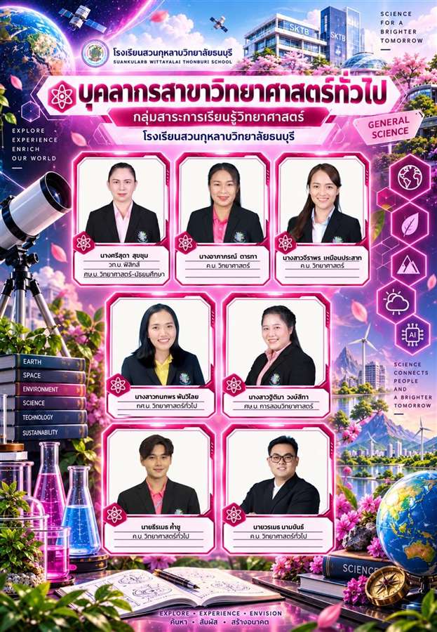 บุคลากรสาขาวิทยาศาสตร์ทั่วไป — General Science teaching staff poster